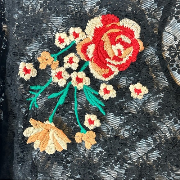 Free People Fast Forward Sheer Tunic Coverup Floral Embroidered Lace - Picture 6 of 13